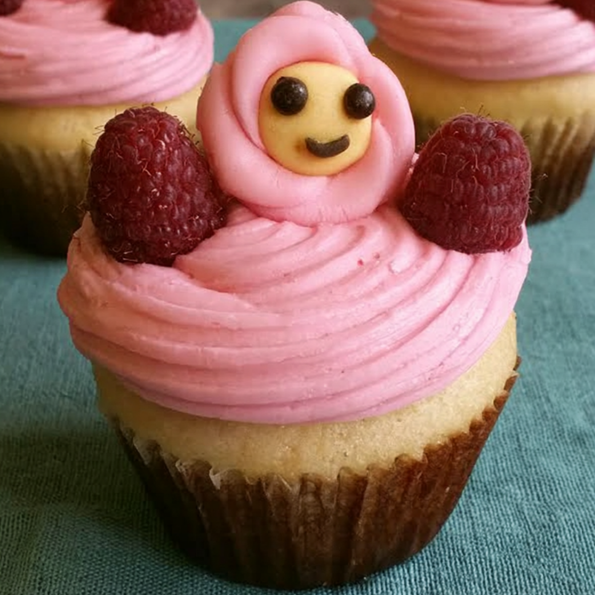 Raspberry Rose Cupcakes