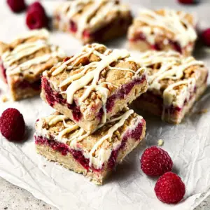 Raspberry and White Chocolate Squares