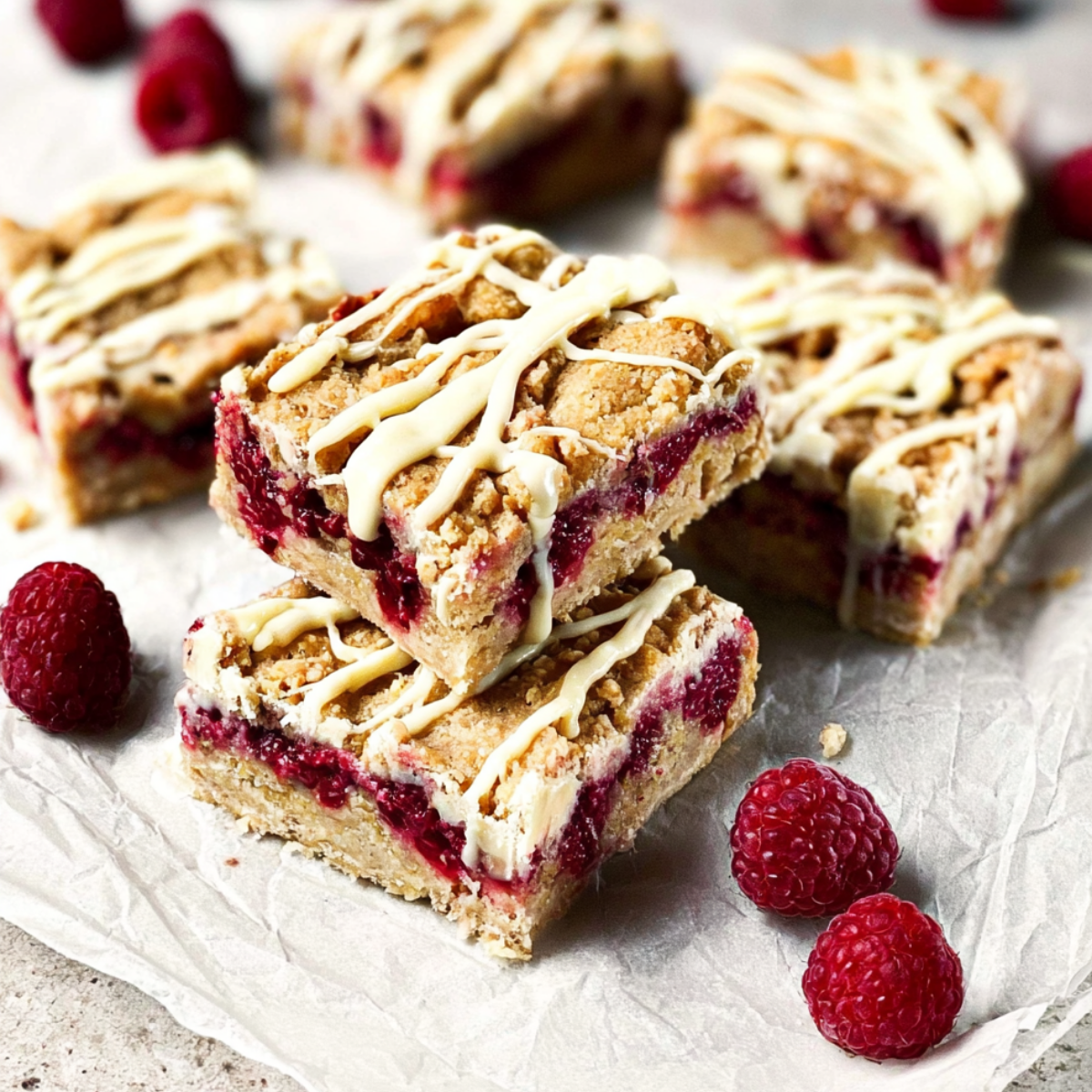 Raspberry and White Chocolate Squares