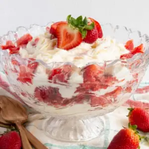Strawberry Punch Bowl Cake