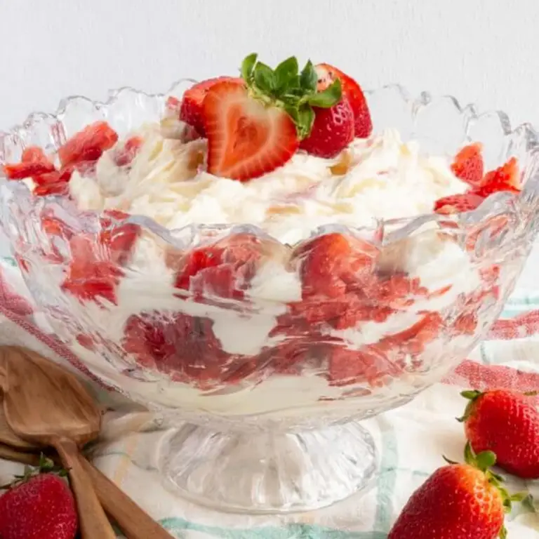Strawberry Punch Bowl Cake