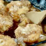 Bourbon Apple Pandowdy in an Iron Skillet